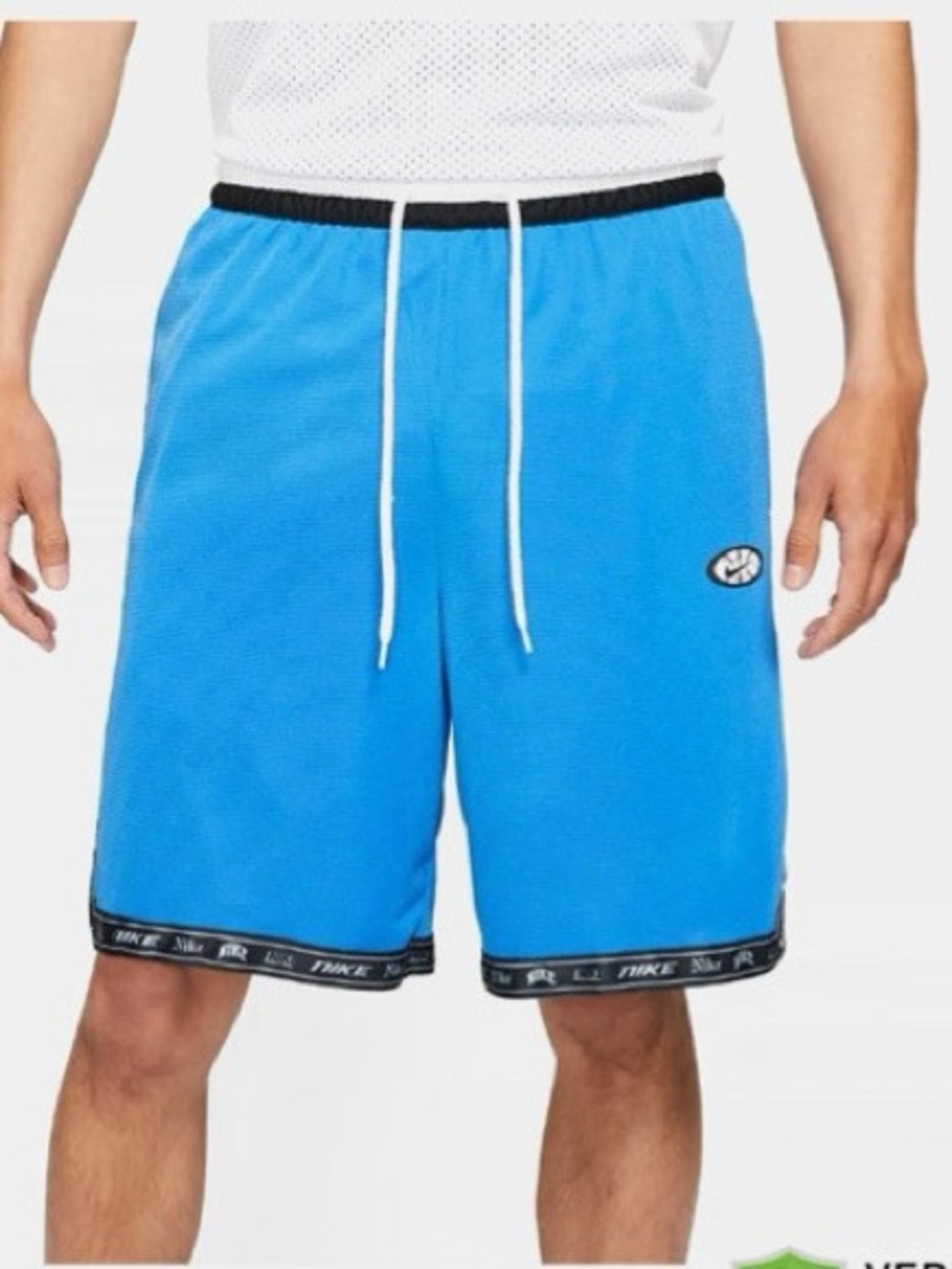 Nike Dri-FIT DNA Basketball Shorts Blue Mesh Retro Trim Men’s Size Large
